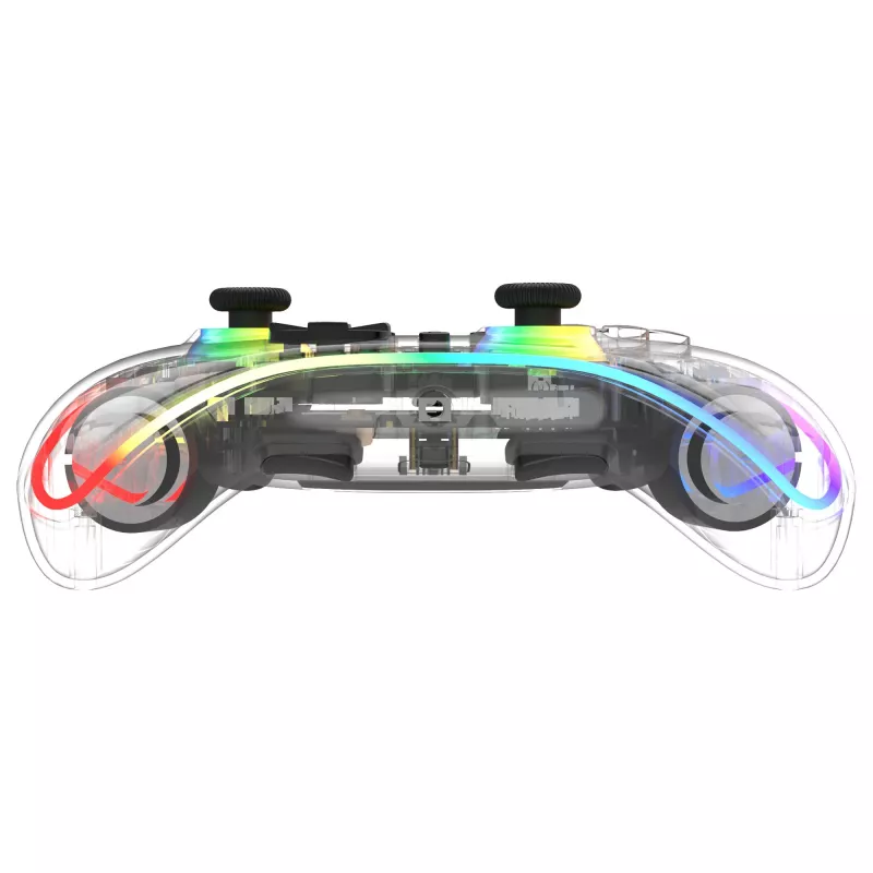 Peliohjain Deltaco Gaming GAM-198-T läpinäkyvä Bluetooth/USB USB-C Nintendo Switch, Switch 2, Switch OLED, Android, PC