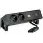 Bachmann 902.963 DESK2 jatkojohto, musta (RAL9005), 2x Schuko, 1x USB-C 30 W