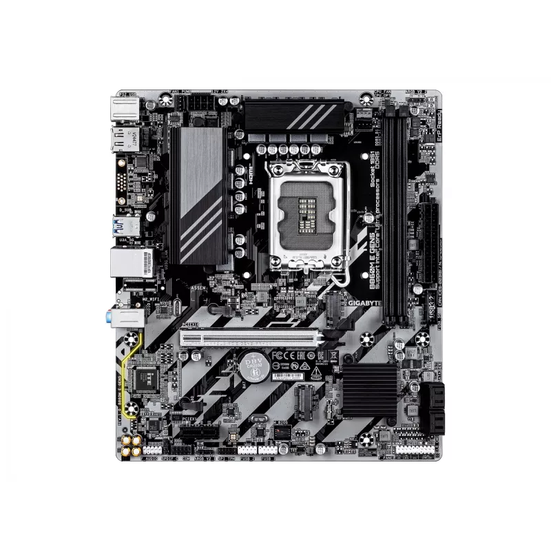 Emolevy GIGABYTE B860M E GEN5 LGA1851 Intel Core Ultra, DDR5 jopa 8800 MHz (O.C.), 2x PCIe 4.0 M.2, 1GbE