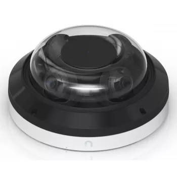 IP-kupolivalvontakamera UBIQUITI AI Multi Sensor 4 — 3840×2160, 360° näkökenttä, 2,33× optinen zoom, kattoasennus, johdollinen (valkoinen/musta)