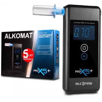 Alkometri Pro x-5+ 5 vuoden takuu