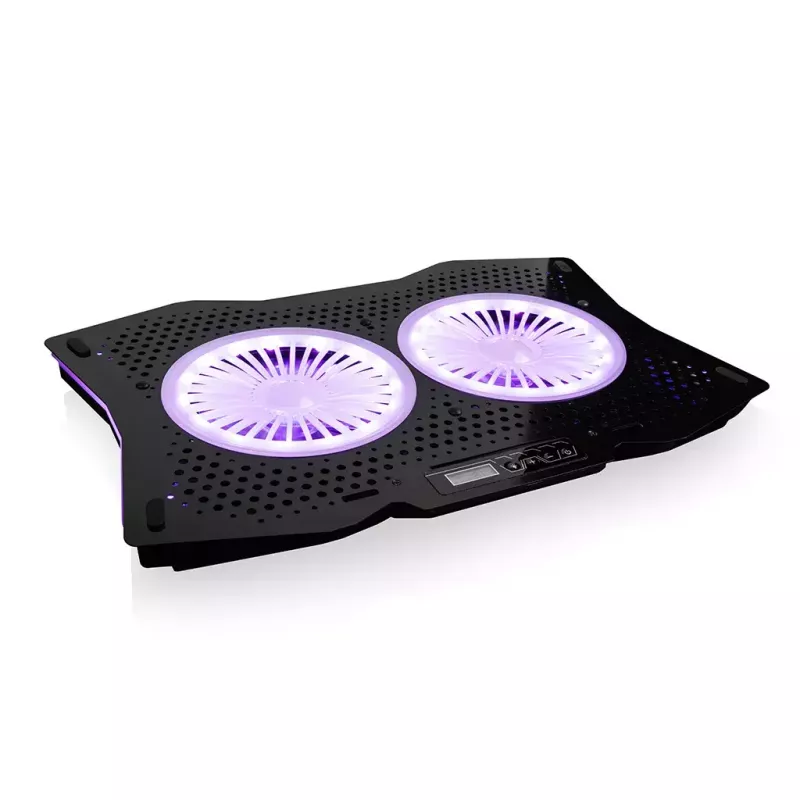 Jäähdytysalusta Modecom MC-CF18 RGB 45,7 cm 2 tuuletinta musta