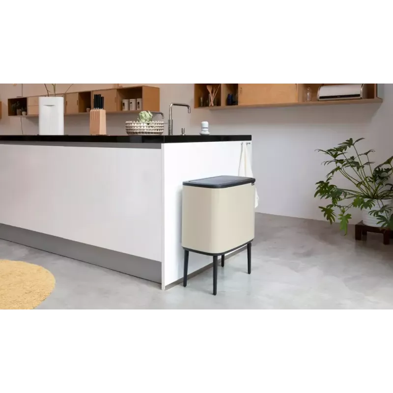 Brabantia Bo Touch Bin 34 L 2 koria beige leveys 540 mm syvyys 312 mm korkeus 680 mm