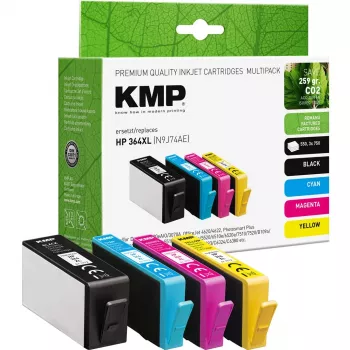 KMP kasetti HP Nr.364XL N9J74AE bk,c,m,y uudelleenvalmistettu