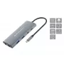 CONCEPTRONIC 10-1 telakka USB-C->HDMI/2xUSB-C/3xUSB-A/+ 20cm gr