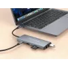 CONCEPTRONIC 10-1 telakka USB-C->HDMI/2xUSB-C/3xUSB-A/+ 20cm gr