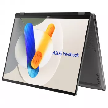 ASUS Vivobook 16 Flip TP3607SA-SI155W 2-in-1-kannettava, Intel Core Ultra 7 256V, 16 inch WUXGA kosketusnäyttö, 16 GB RAM, 1 TB SSD, Windows 11 Home, harmaa