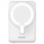 Powerbank SAVIO BA-13 10000 mAh 20 W lähdöllä ja langattomalla latauksella, valkoinen