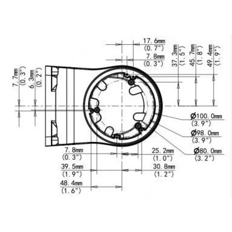Uniview TR-WM03-D-IN musta seinäteline dome-kameroille
