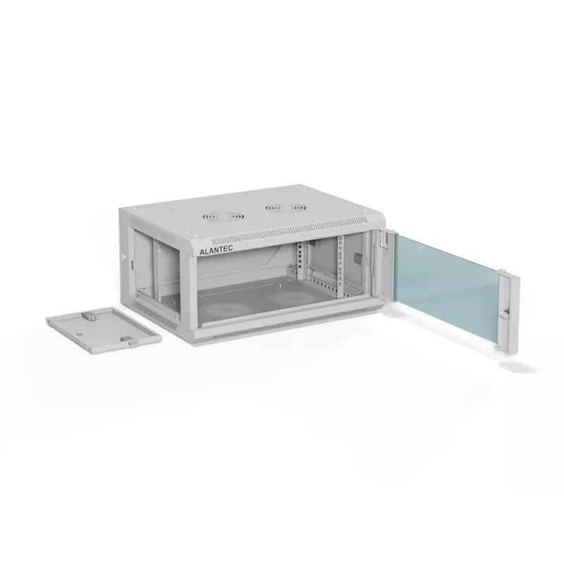 ALANTEC 19 4U 600x450 seinäasennuskaappi, harmaa