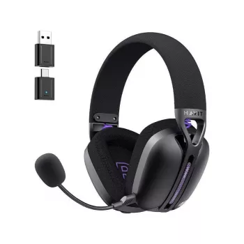 Pelikuulokemikrofoni HAVIT Fuxi-H3 Plus — johdolliset stereokuulokkeet mikrofonilla (musta)