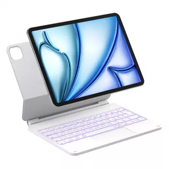 Inateck KB09119 Bluetooth-näppäimistökotelo (Folio) iPad Air 11" / iPad Pro 11" -tableteille, QWERTZ, valkoinen