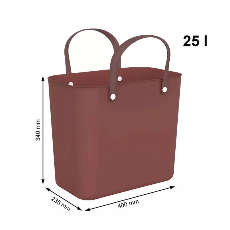 Rotho Multibag Albula Style 25L pyykkikori, raudanpunainen