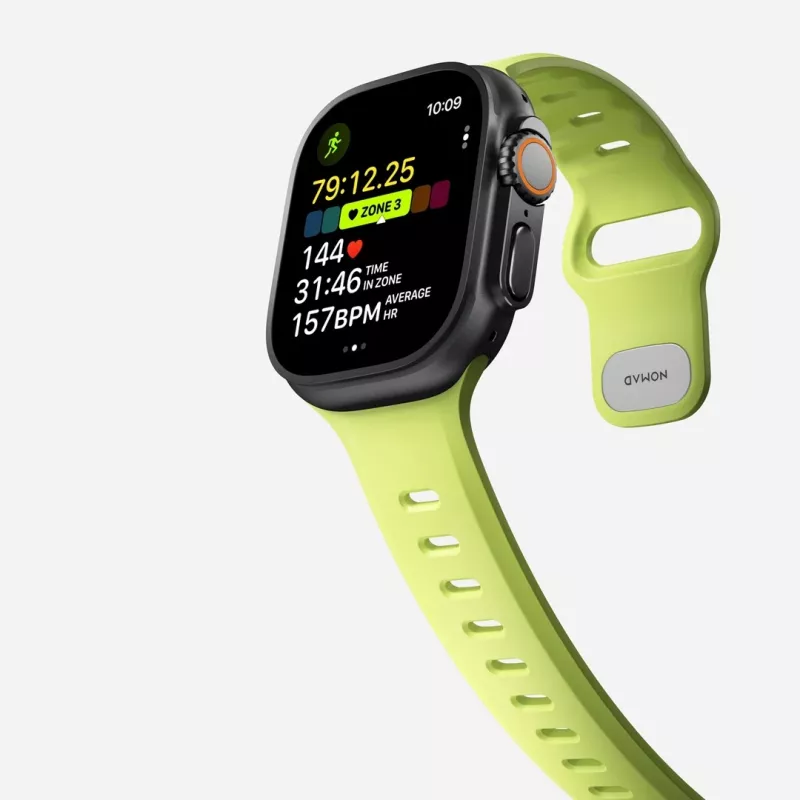 NOMAD Tempo Band - ranneke Apple Watch 49mm FKM (Lumen)