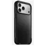 Puhelinkotelo Nomad Rugged Leather Case iPhone 17 Pro Max, kotelo, nahka + TPU + PC, sopii 17,5 cm (6,9 tuuman) näytölle, musta