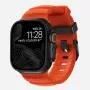 NOMAD Rocky Point -ranneke Apple Watch 46/49 mm -kelloille, FKM ja titaani, Magma/Black Hardware