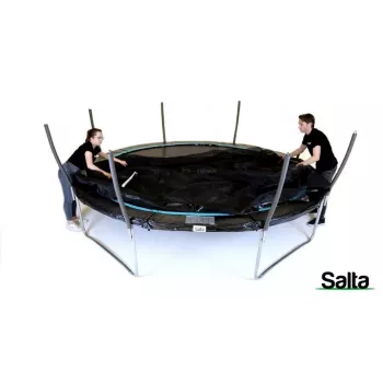 Ulkotrampoliini Salta Cosmos 427 cm — malli 5263A, musta, pyöreä turvaverkolla