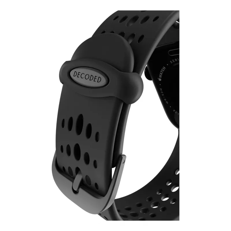 Decoded Silicone Ares O Band - silikoniranneke Apple Watch 40/42 mm (musta)