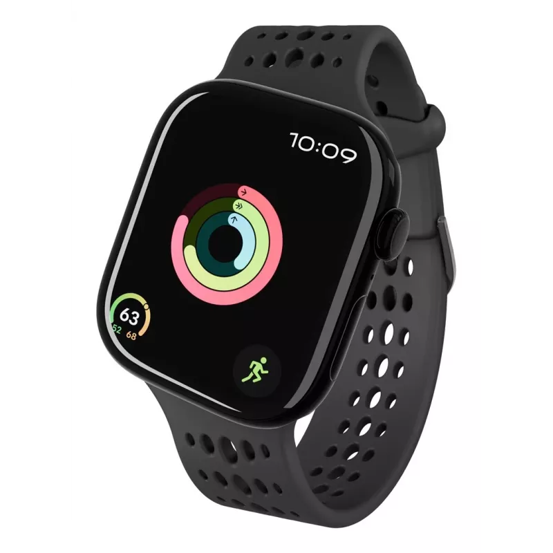 Decoded Silicone Ares O Band - silikoniranneke Apple Watch 40/42 mm (musta)