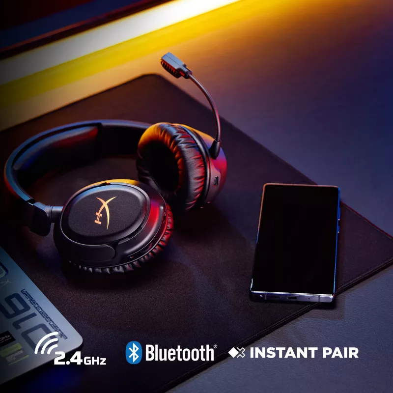 Langaton pelikuuloke KINGSTON HyperX Cloud Flight 2 USB-C ja Bluetooth, valkoinen
