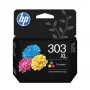 HP 303XL High Yield Tri-Color alkuperäinen mustepatruuna, suuri, syaani, magenta, keltainen, väriainepohjainen muste, 1 kpl, 415 sivua, yksittäispakkaus
