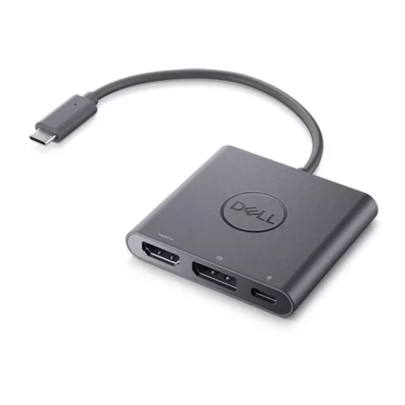 USB-C–HDMI/DP-adapteri Power Pass-Through -toiminnolla DELL DBQAUANBC070