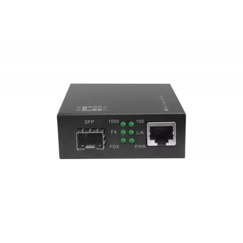 LevelOne RJ45–SFP gigabitin mediakonvertteri, PoE PSE