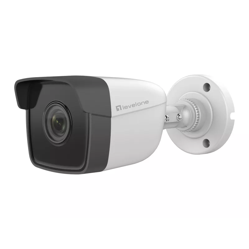 LevelOne GEMINI kiinteä IP-verkkokamera, 2 megapikseliä, H.265, 802.3af PoE, IR-LEDit, sisä-/ulkokäyttö