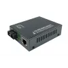 LevelOne RJ45–SC gigabitin mediakonvertteri, PoE PSE, yksimuotokuitu, 20 km