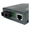 LevelOne RJ45–SC gigabitin mediakonvertteri, PoE PSE, yksimuotokuitu, 20 km
