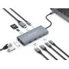 Conceptronic DONN06G 10-in-1 USB 3.2 Gen 1 -telakointiasema, HDMI, 100 W USB PD, USB-C 5 Gbit/s x 2, USB-A 5 Gbit/s x 3, SD, TF/MicroSD, GbE