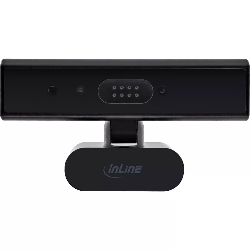 InLine 55365 5MP -verkkokamera USB-C:llä, automaattitarkennus, Windows Hello ja peittosuoja