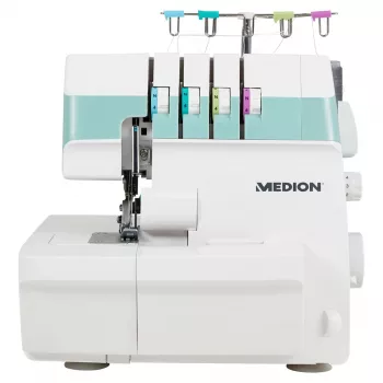 Overlock-ompelukone MEDION MD 19169 — sähköinen, 60 W, 4-vaiheinen napinläpi, vapaavarsi, kiertosäädin