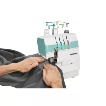 Overlock-ompelukone MEDION MD 19169 — sähköinen, 60 W, 4-vaiheinen napinläpi, vapaavarsi, kiertosäädin