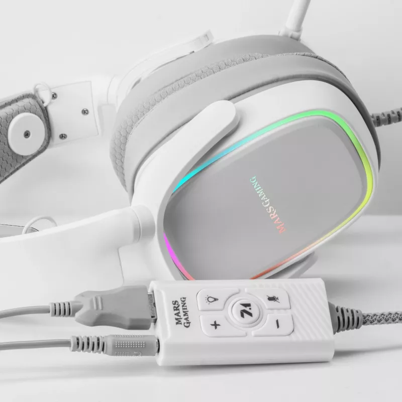 Äänikortti Mars Gaming MSC2W 7.1 USB valkoinen 3,5 mm