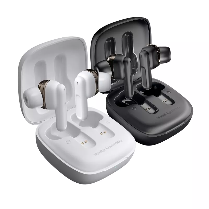 Headset Mars Gaming MHIB langattomat nappikuulokkeet TWS valkoinen