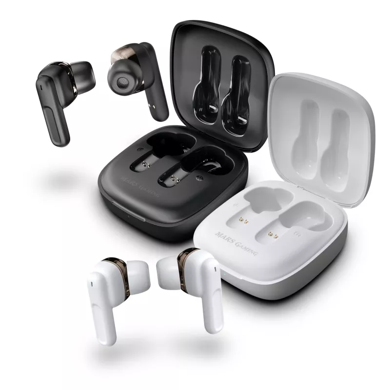 Headset Mars Gaming MHIB langattomat nappikuulokkeet TWS valkoinen