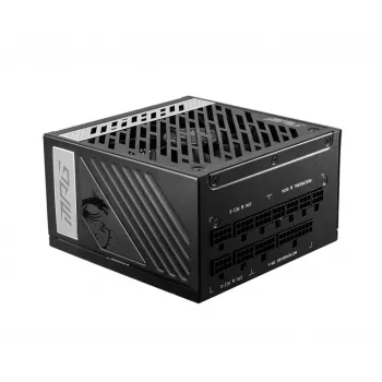 MSI MPG A1000G UK -virtalähde '1000W, 80 Plus Gold -sertifioitu, täysmodulaarinen, 100 % japanilaiset kondensaattorit, litteä kaapeli, ATX-virtalähde, UK-virtakaapeli, musta, tukee uusimpia näytönohjaimia'