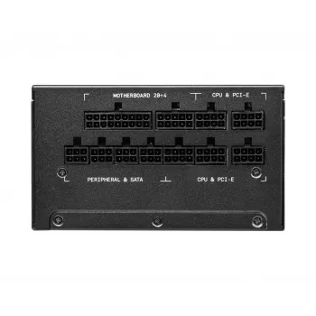 MSI MPG A1000G UK -virtalähde '1000W, 80 Plus Gold -sertifioitu, täysmodulaarinen, 100 % japanilaiset kondensaattorit, litteä kaapeli, ATX-virtalähde, UK-virtakaapeli, musta, tukee uusimpia näytönohjaimia'