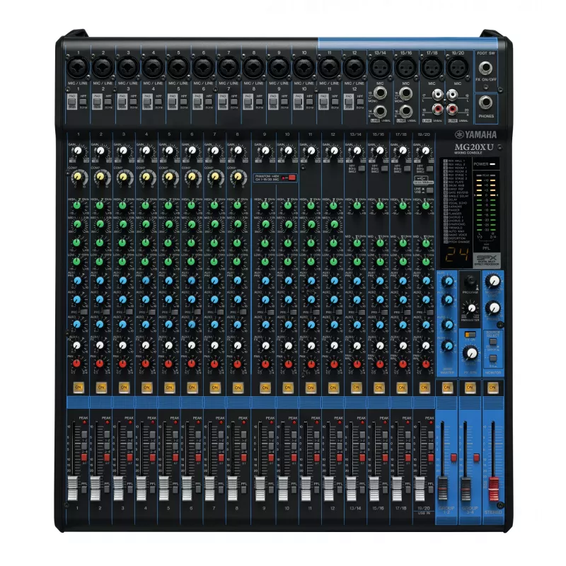 Yamaha MG20XU audiomikseri 20 kanavaa musta