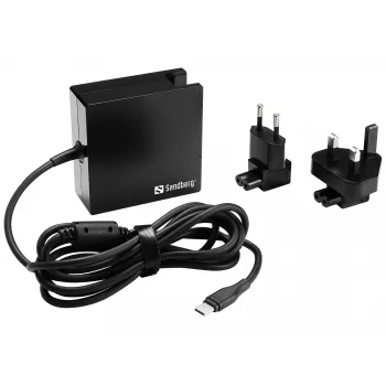 Sandberg USB-C PD AC-laturi 90W EU+UK, sisäkäyttö, AC, 20,2 V, 4,5 A, 1,8 m, musta