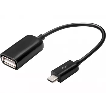 Sandberg OTG-sovitin MicroUSB uros - USB naaras, Micro-USB B, USB-A, USB 2.0, uros/naaras, 0,48 Gbit/s, musta
