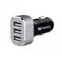 Sandberg Multi Car Charger 3xUSB, auto, savukkeensytytin, USB, 5 V, musta, hopea