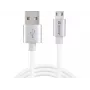 Sandberg MicroUSB käännettävä kaapeli 1 m, 1 m, USB-A, Micro-USB A, hopea, valkoinen