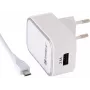 Sandberg AC-laturi EU Micro-USB 2,4 A, sisäkäyttöön, AC, 5 V, valkoinen