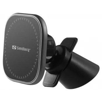 Sandberg In Car Wireless Magnetic Charger 15W, auto, USB, langaton lataus, 1,2 m, musta