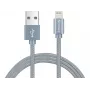 Sandberg Excellence Lightning harmaa 1 m, 1 m, Lightning, USB-A, harmaa, suora, suora