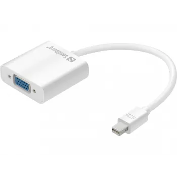Sandberg sovitin Mini DisplayPort>VGA, Mini DisplayPort, VGA (D-Sub), uros, naaras, 1920 x 1080 pikseliä, 1920 x 1080 (HD 1080)