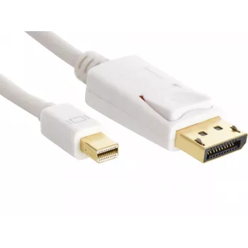 Sandberg DP-MiniDP 1.2 4K uros-uros 2 m, 2 m, DisplayPort, Mini DisplayPort, uros, uros, valkoinen