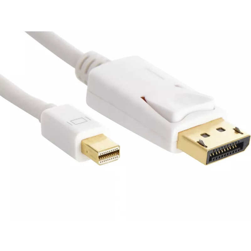 Sandberg DP-MiniDP 1.2 4K uros-uros 2 m, 2 m, DisplayPort, Mini DisplayPort, uros, uros, valkoinen